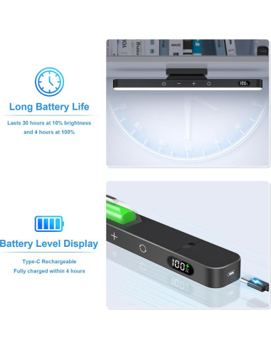 Luz de Espejo Dimmable WILLED 3W con Control Táctil y 120 LEDs