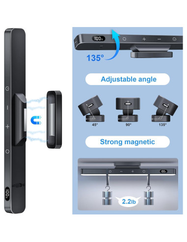 Luz de Espejo Dimmable WILLED 3W con Control Táctil y 120 LEDs
