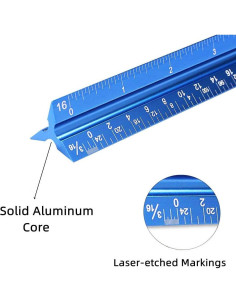 Paquete de 3 Reglas de Escala Arquitectónica YIFARUBE 30.48 cm 2