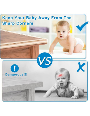 Protector de Bordes SHIISEWE 2.01m Silicona Transparente Bebés