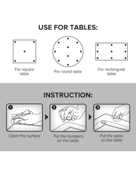 Topes de Vidrio X-Protector 20 PCS Antideslizantes 3.05 cm