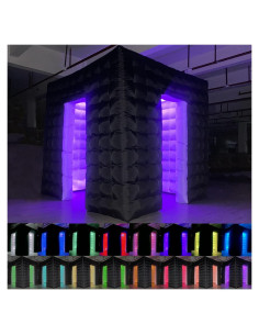 Cabina de Fotos Inflable CZGBRO 2.5x2.5m con LED 16 Colores