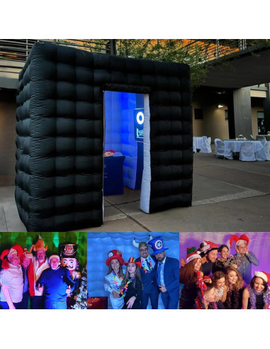 Cabina de Fotos Inflable CZGBRO 2.5x2.5m con LED 16 Colores