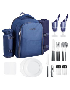 Mochila de Picnic VEVOR para 2 Personas con Compartimento Térmico