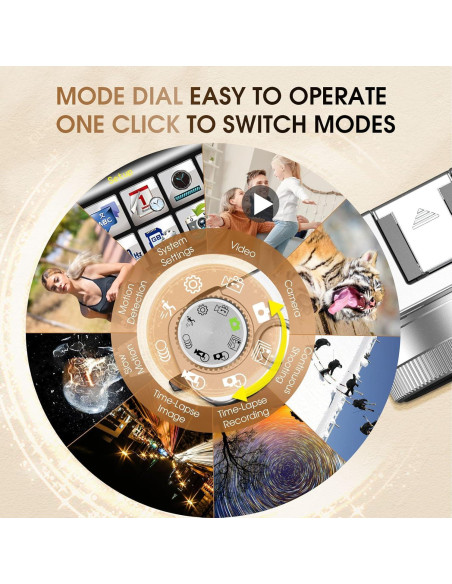 Cámara Digital 4K HICSHON DC202L-AF 48MP Zoom 16x