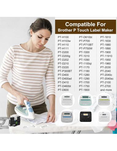 Cintas de Etiquetas de Ropa Fimax TZe-FA3 y TZe-FA231 12mm