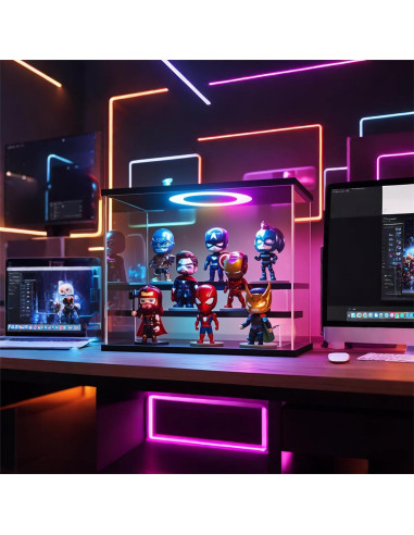 Caja de Exhibición Acrílica LANSCOERY 3 Niveles 30x16x24cm