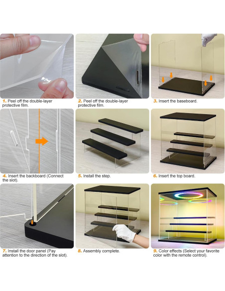 Caja de Exhibición Acrílica LANSCOERY 3 Niveles 30x16x24cm