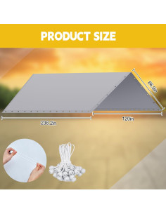 Cubierta de Reemplazo para Carpa Wesnoy 340x600 cm Impermeable 2