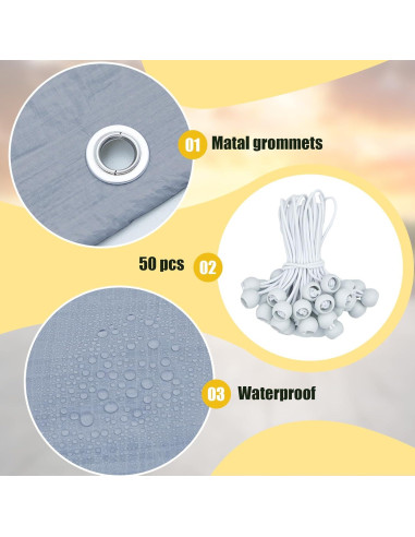 Cubierta de Reemplazo para Carpa Wesnoy 340x600 cm Impermeable