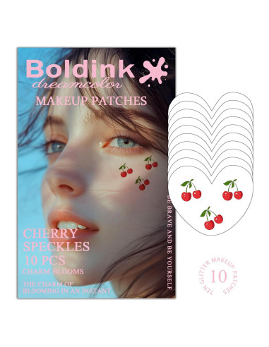 10 Parches Faciales Temporales de Cereza Boldink - Impermeables
