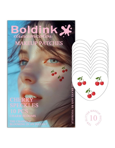 10 Parches Faciales Temporales de Cereza Boldink - Impermeables