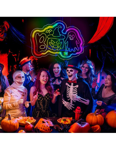 Luz de Neón Halloween BOO Dagelar 41.5x28.9cm USB