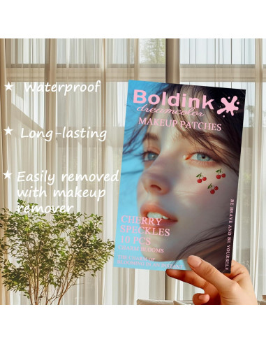10 Parches Faciales Temporales de Cereza Boldink - Impermeables