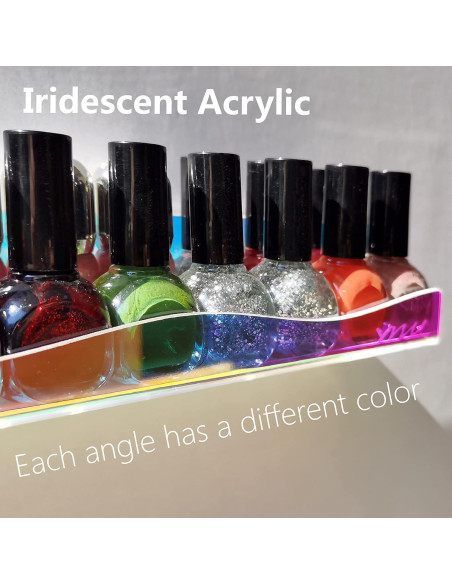 Estantes de Esmalte de Uñas Acrílico Iridiscente YMVV 6 Piezas