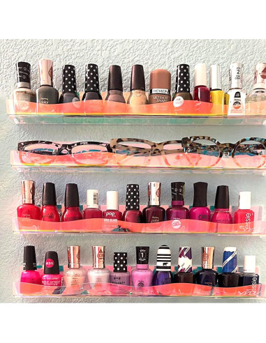 Estantes de Esmalte de Uñas Acrílico Iridiscente YMVV 6 Piezas