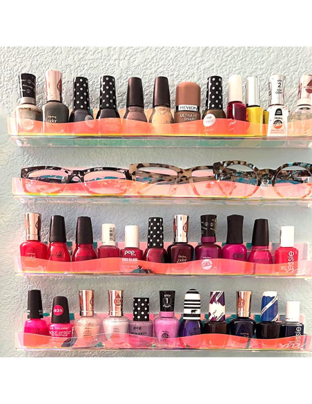 Estantes de Esmalte de Uñas Acrílico Iridiscente YMVV 6 Piezas