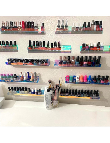 Estantes de Esmalte de Uñas Acrílico Iridiscente YMVV 6 Piezas