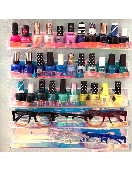 Estantes de Esmalte de Uñas Acrílico Iridiscente YMVV 6 Piezas