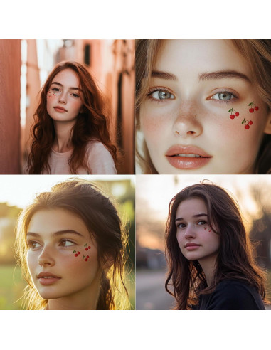 10 Parches Faciales Temporales de Cereza Boldink - Impermeables