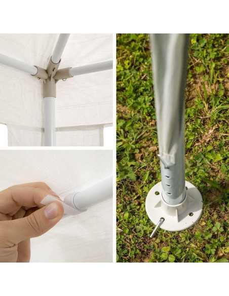 Carpa de Canopy Tangkula 3.05x3.05m Blanca para Eventos