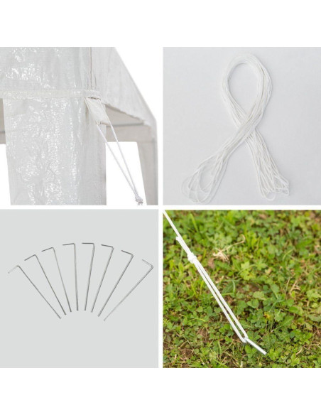 Carpa de Canopy Tangkula 3.05x3.05m Blanca para Eventos