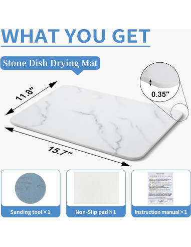 Alfombrilla de Secado Rápido LISUMP 40.6x30.5cm Diatomácea