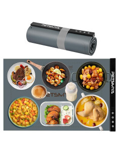 Alfombrilla Calentadora de Comida PETSMYA Gris 60x40cm 300W