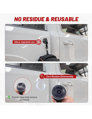 Anclaje de Succión RED WOLF 65MM con Gancho 10KG - 2 Piezas