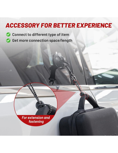 Anclaje de Succión RED WOLF 65MM con Gancho 10KG - 2 Piezas