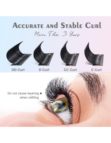 Extensiones de Pestañas Volumen Easy Fan 0.03 C 10mm DF touchjoy Extensiones de Pestañas Volumen Easy Fan 0.03 C 10mm DF touchjoy