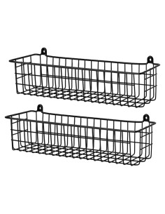Organizador de Especias Montado en Pared Savipace - 2 Estantes Metal Negro