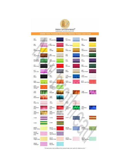 Hilos de Bordar Poliester 5000M - Nuevos Hilos Brothreads - 2 Carretes