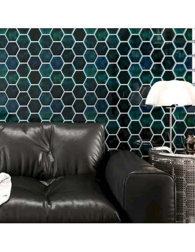 Azulejos Autoadhesivos CRE8TIVE 30.48x30.48cm Verde Esmeralda