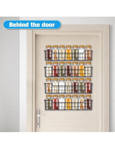 Estante de Especias Montado en la Pared GUUKAR 2 Paquetes Negro