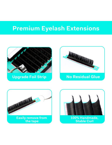 Extensiones de Pestañas Premium VAVALASH 0.03-0.15 B L J 8-14mm