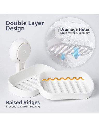 Soporte para Jabón LEVERLOC con Ventosa - Ducha y Baño