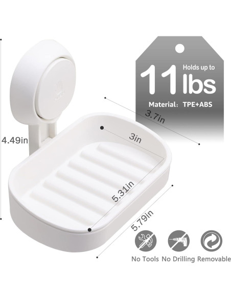 Soporte para Jabón LEVERLOC con Ventosa - Ducha y Baño