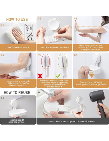 Soporte para Jabón LEVERLOC con Ventosa - Ducha y Baño