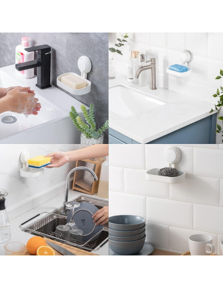 Soporte para Jabón LEVERLOC con Ventosa - Ducha y Baño