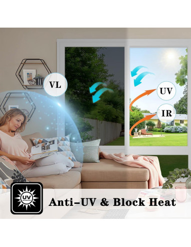 Película de Ventana ConCus-T 30x200 cm Anti UV y Privacidad