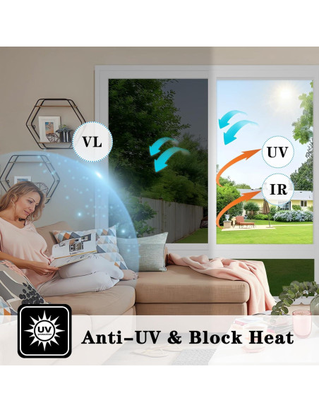 Película de Ventana ConCus-T 30x200 cm Anti UV y Privacidad