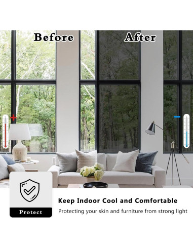 Película de Ventana ConCus-T 30x200 cm Anti UV y Privacidad