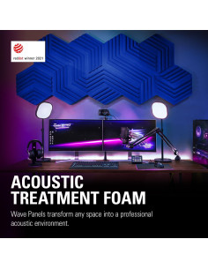 Paneles Acústicos Elgato Wave - Set de 6 Azul, Doble Densidad 2