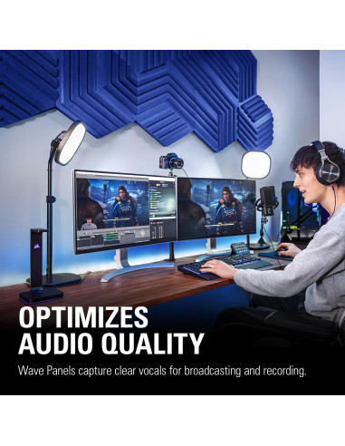 Paneles Acústicos Elgato Wave - Set de 6 Azul, Doble Densidad