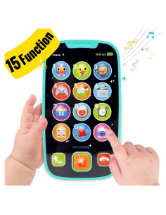 Teléfono Juguete para Bebés BABYFUNY Cian 15 Funciones 1-3 Años