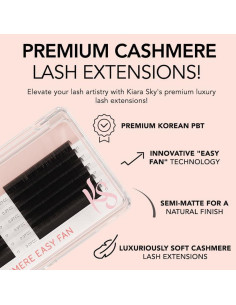 Extensiones de Pestañas Kiara Sky Cashmere Easy Fan 8mm Negro 2