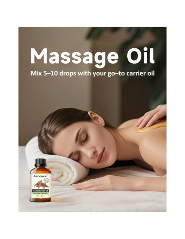 Aceite Esencial de Sándalo Airoomoil 120ml - Aromaterapia y Cuidado de la Piel