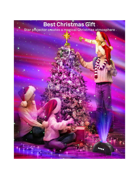 Proyector de Auroras Boreales AIRIVO HJ-09, Luz Nocturna 3 en 1