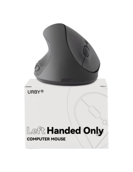 Ratón Inalámbrico Ergonómico para Zurdos URBY Negro 2024